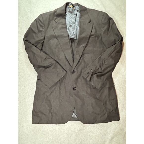 Brooks Brothers Blazer Mens 41 LG Golden Fleece Makers USA Suit Jacket Black Vtg - Picture 1 of 16